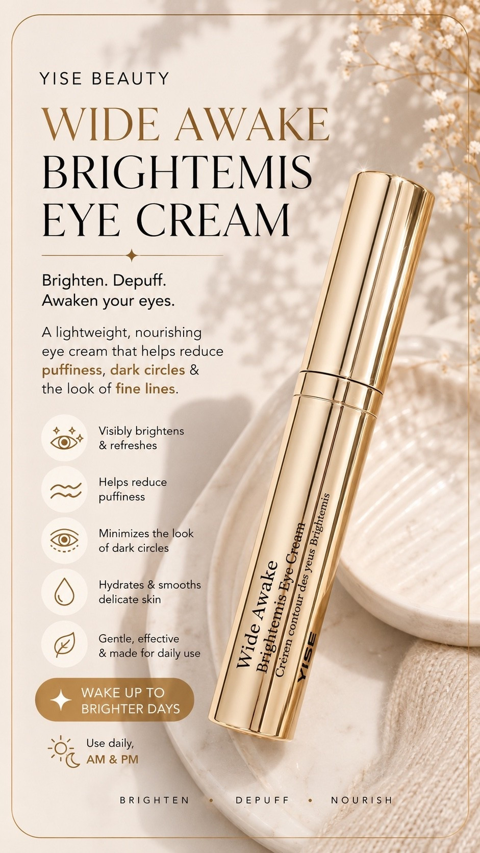 Start your day bright with this eye cream! It brightens, depuffs, and hydrates. Perfect for morning and night use!

#LTKmorningroutine #LTKSeasonal #LTKBeauty