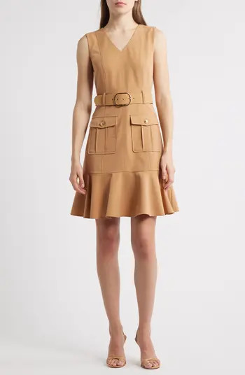 Tahari ASL Belted Sleeveless Cargo Dress | Nordstrom | Nordstrom