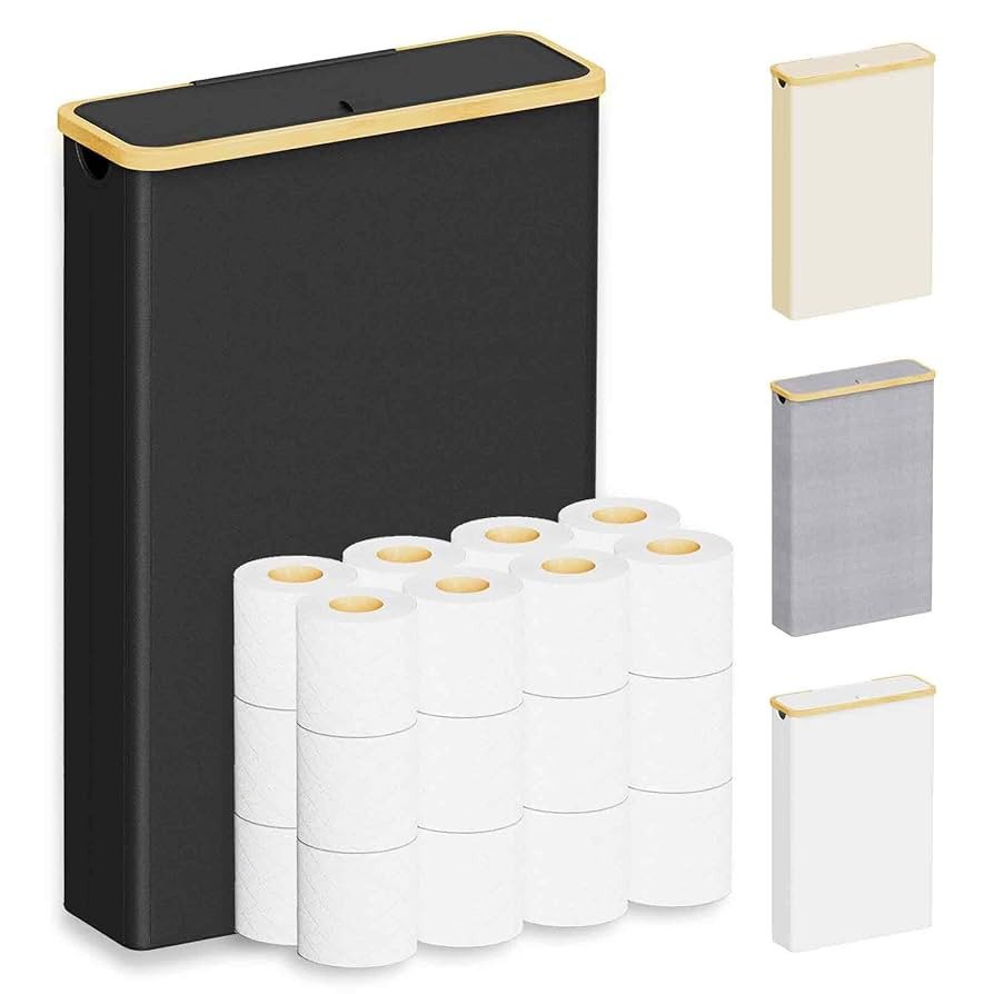 SpaceAid Extra Large Toilet Paper Storage with Lid, Hold up to 24 Regular Rolls or 18 Mega Rolls,... | Amazon (US)