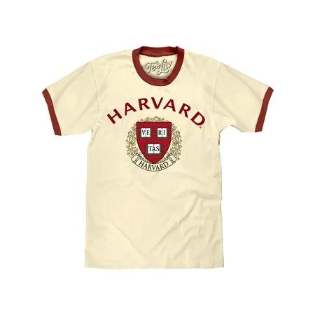 Tee Luv Men s Harvard University Veritas Ringer Shirt | Walmart (US)