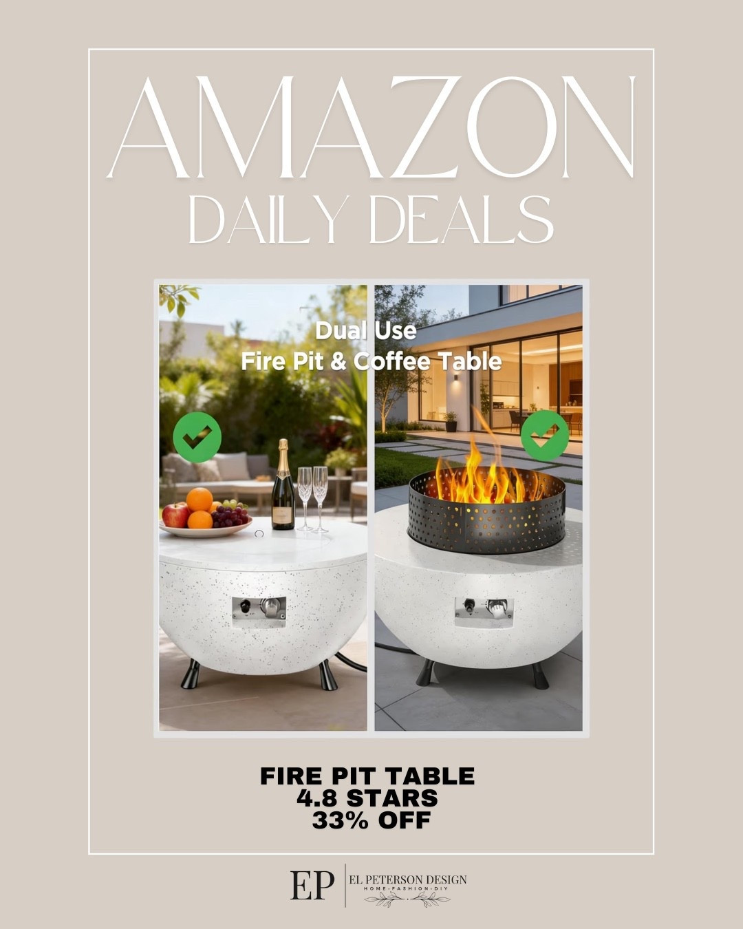 Amazon Daily Deals 
Fire pit 

#LTKHome #LTKSaleAlert