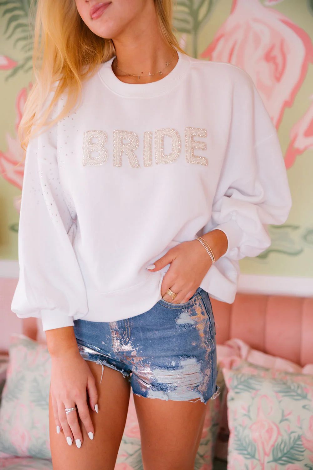 BRIDE PULLOVER WITH DIAMOND ACCENT | Judith March
