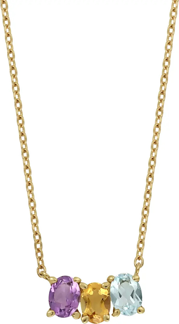 14K Gold Stone Pendant Necklace | Nordstrom