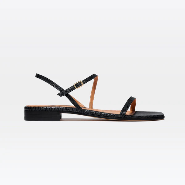 Hope in Black Embossed Lizard | Emme Parsons