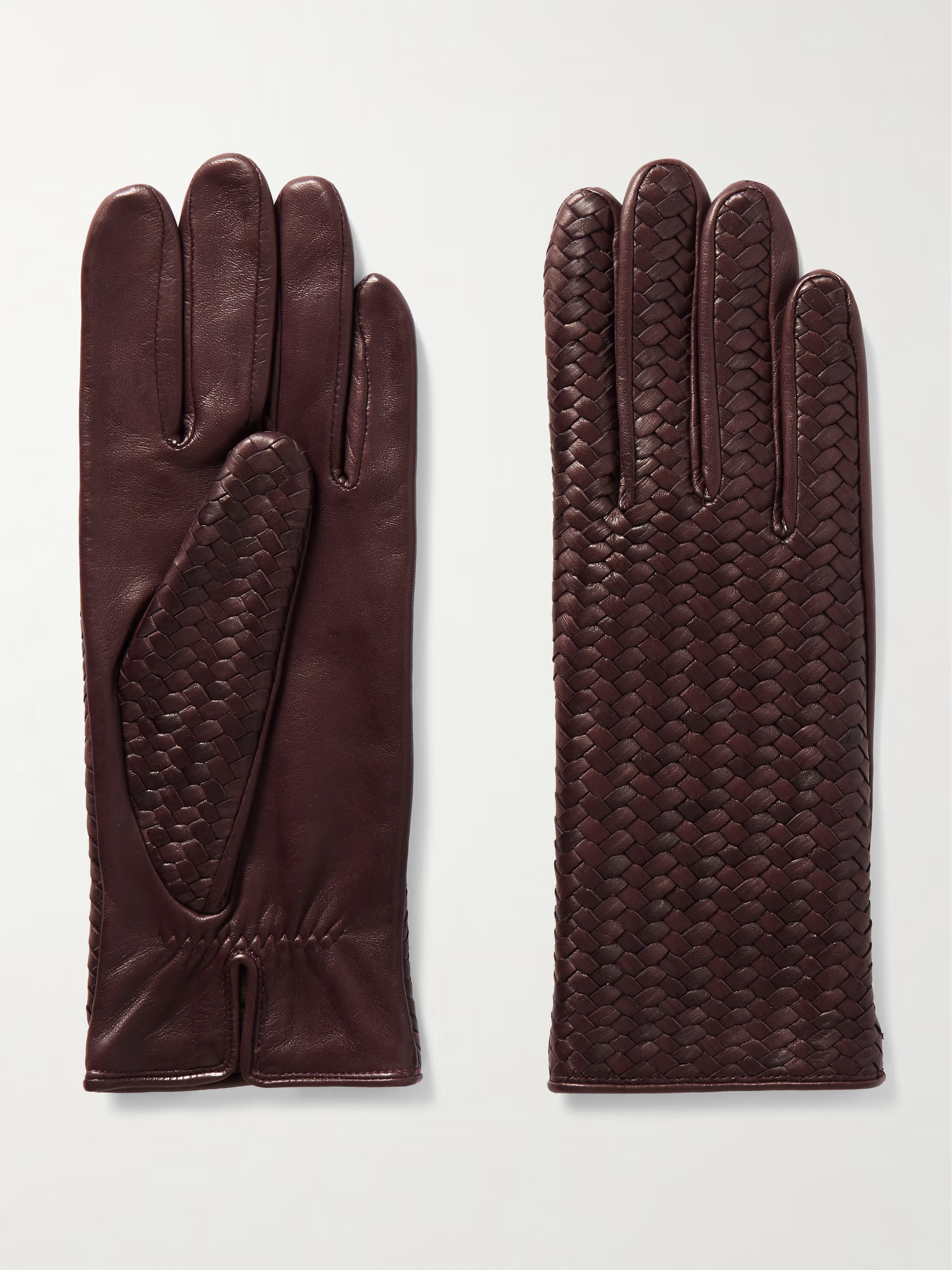 AGNELLE Stanilas woven leather gloves | NET-A-PORTER | NET-A-PORTER (UK & EU)