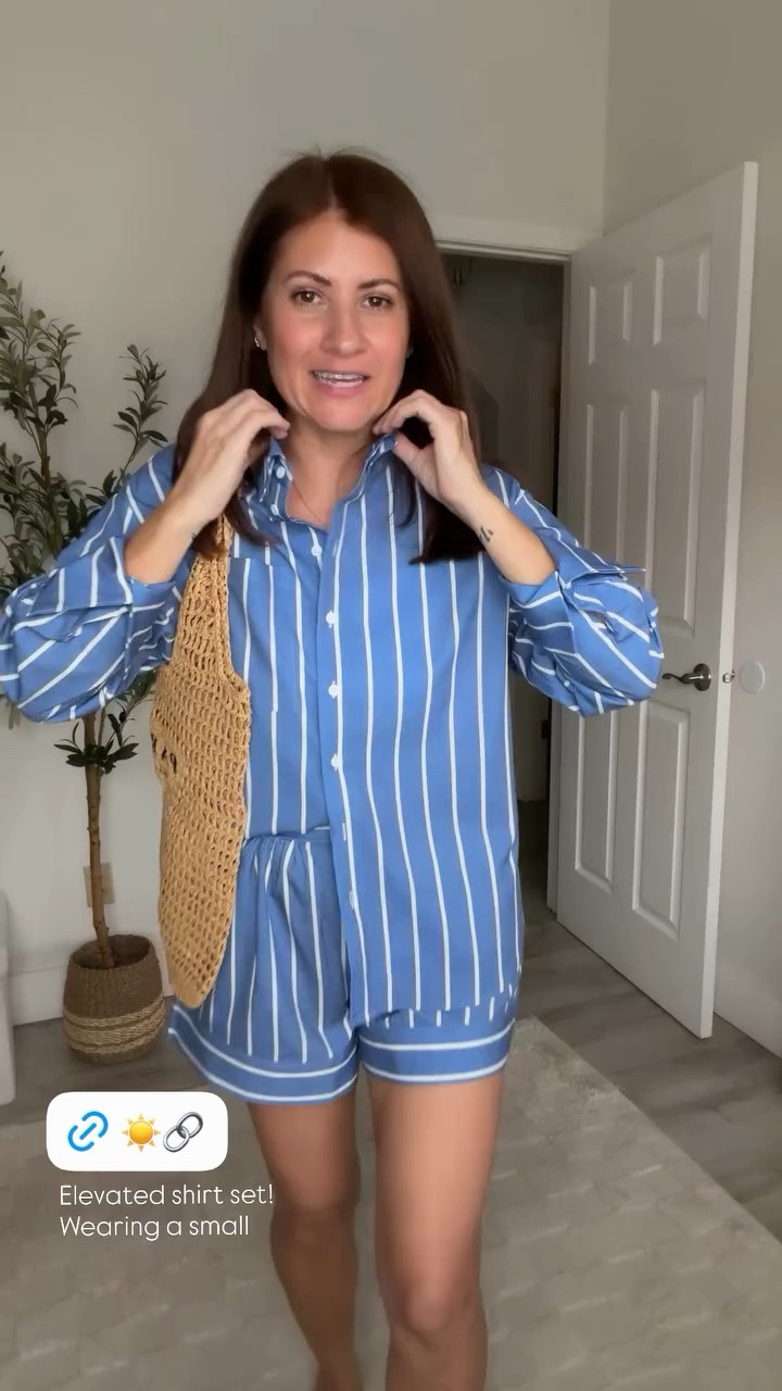 Elevated shirt set! Wearing a small