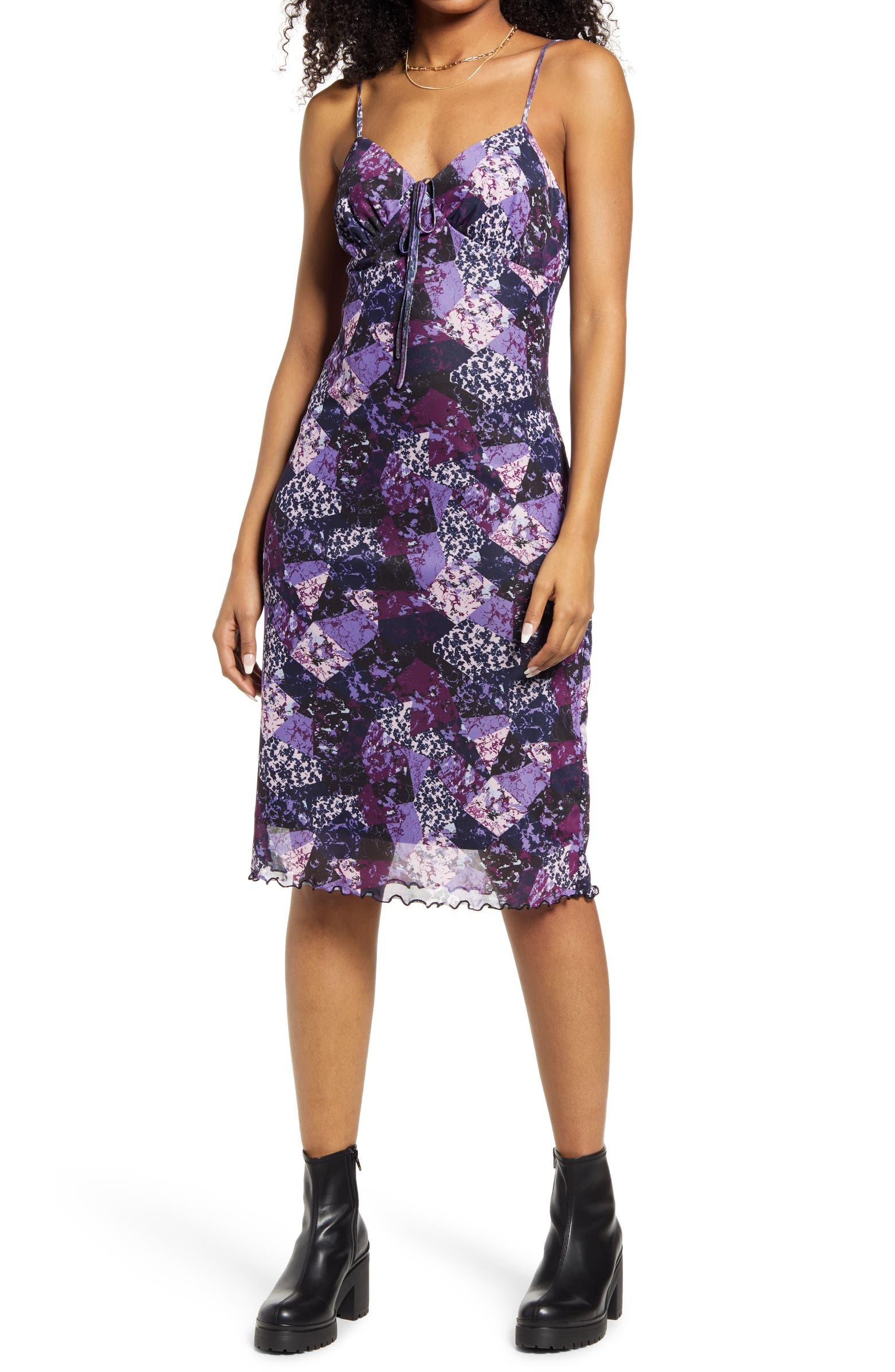 Print Mesh Slipdress | Nordstrom