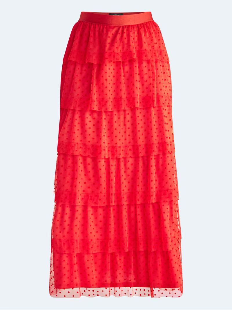 Scoop Women's Swiss Dot Maxi Skirt, Sizes XS-XXL | Walmart (US)