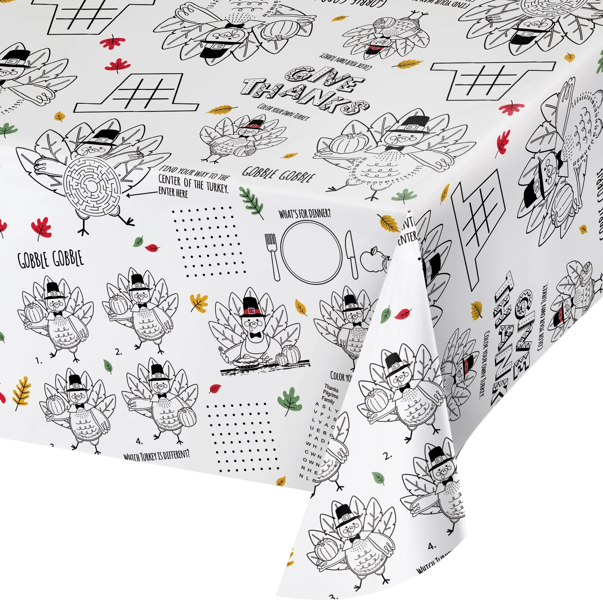 Way to Celebrate Kids Thanksgiving Activity Tablecloth | Walmart (US)