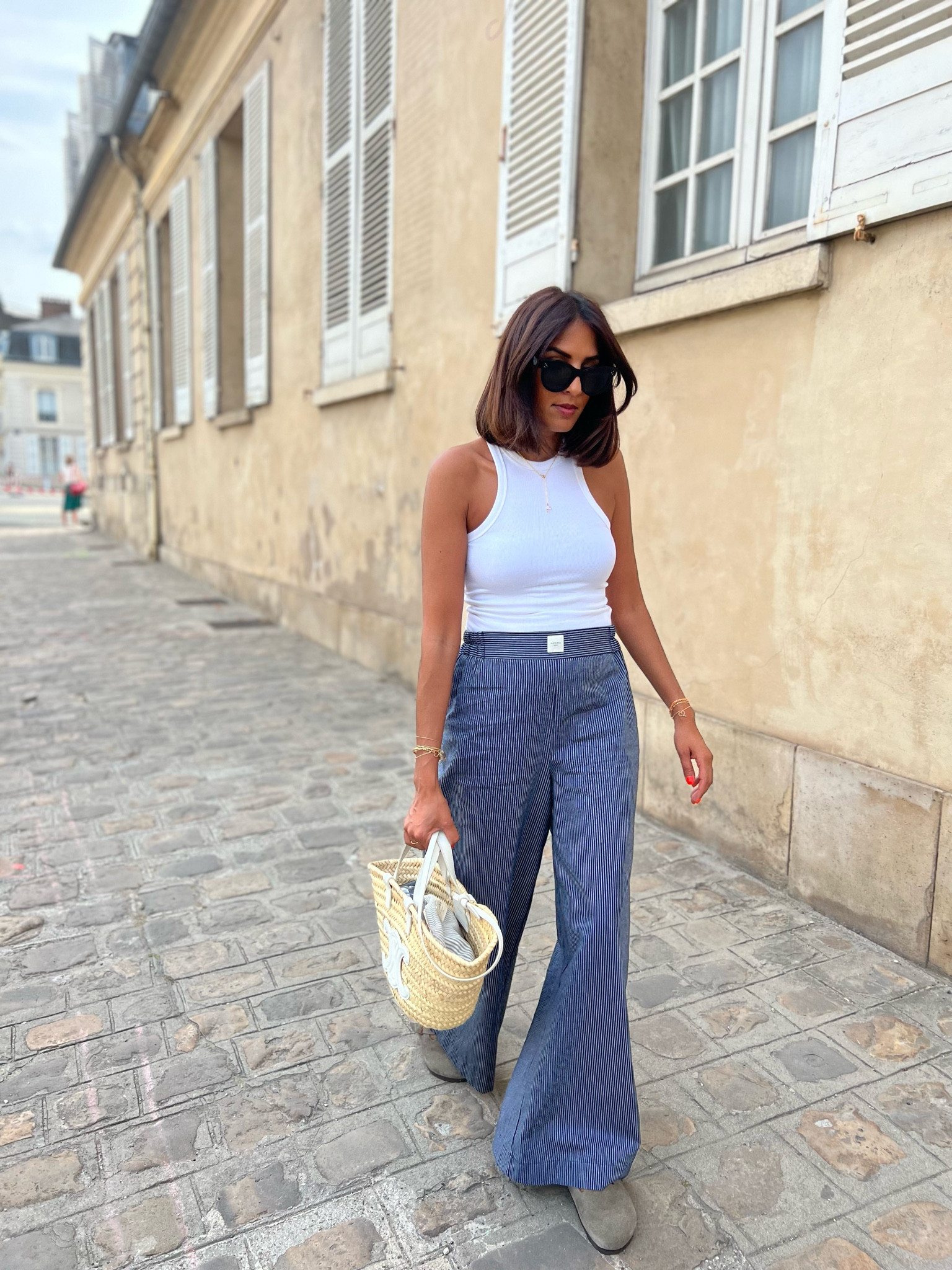Tenue estivale blanc & bleu #celine #jannemill #aninebing #striped 

#LTKitbag #LTKstyletip #LTKSeasonal