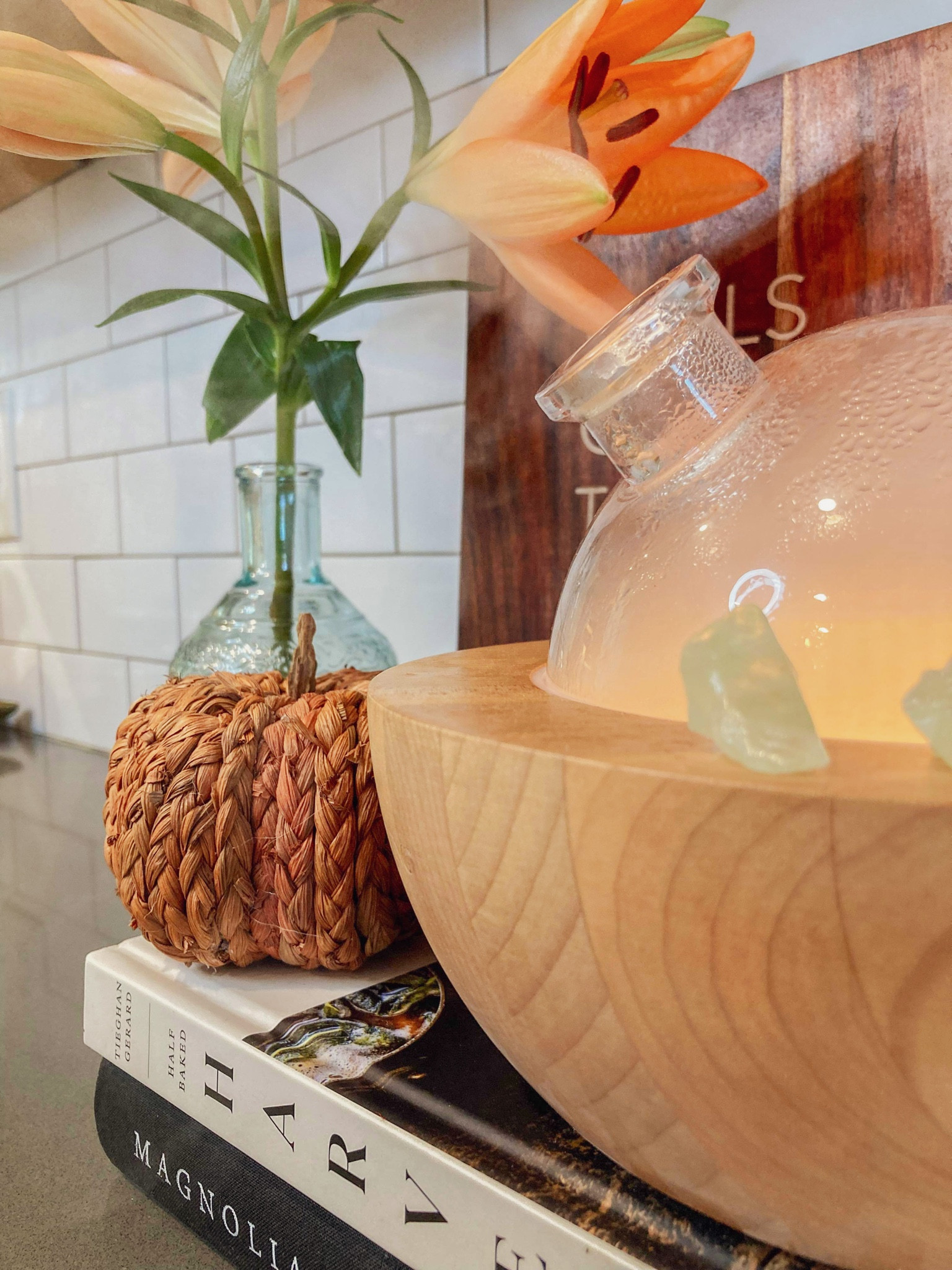 Fall countertop styling. 

Diffuser is the Aria from Young Living. All other exact and similar items are linked.

#LTKstyletip #LTKSeasonal #LTKhome