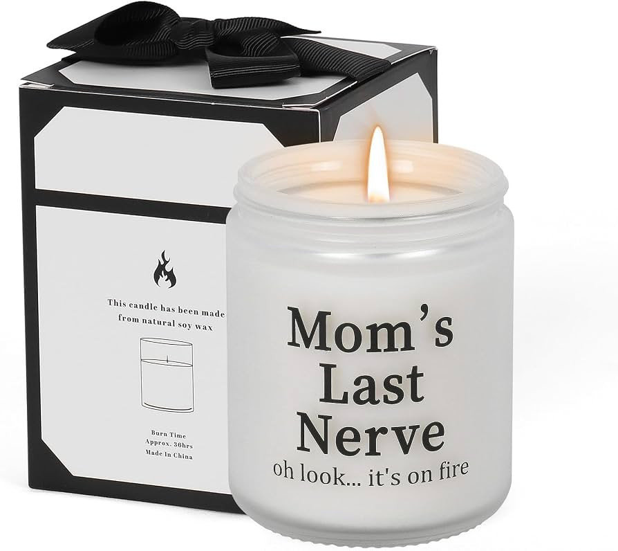 Gifts for Mom Scented Candles-Mom's Last Nerve Candle, Funny Birthday Gift for Mom Christmas Gift... | Amazon (US)