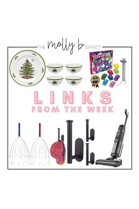 Links from this week!!!

I love my Spode china but hand washing daily and letting the kiddos use it stresses me out… melamine to the rescue! Now we enjoy it every day throughout the Christmas season and bust out the nice stuff when we host! 

Twist air, what a fuuuun family game and a way to get their energy out during those cold days 🫶🏼

Head, scalp massagers, biiit hit with everyone in my house this year! It’s a cheap way to get that scalp massage in 😉

Hats everywhere?? This 3m hat hooks are awesome, they’re slim and hold 8-12 hats on each hook! Such an easy solution for all my hat loving families 

Tineco smart mop & vacuum…. Y’all, I’m shocked at how lightweight and easy this bad boy is! My floors have truly never been cleaner and in record time! Treat yourself to this amazing vacuum! 

#LTKfamily #LTKsalealert #LTKSeasonal
