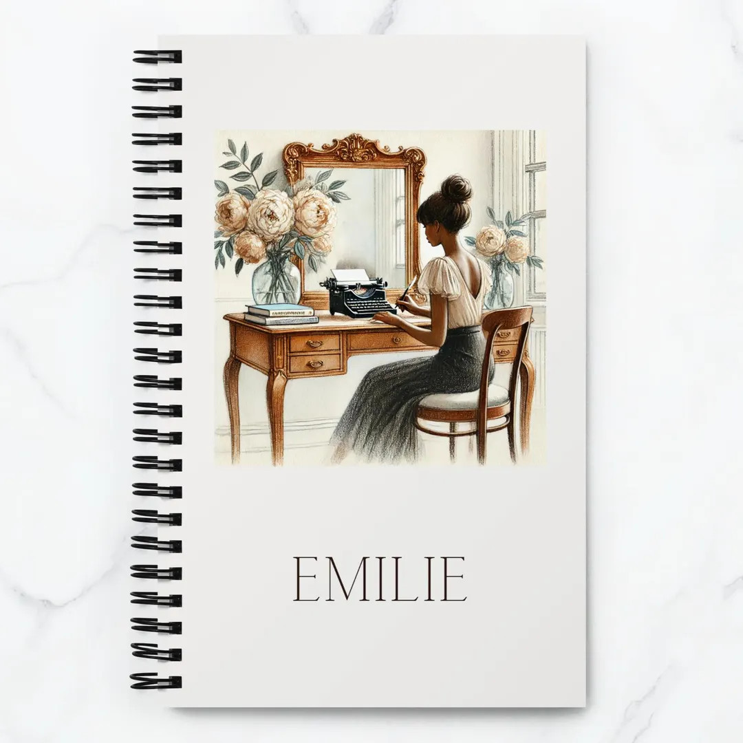 EMILIE: Elegant Personalized Spiral Notebook - Etsy | Etsy (US)