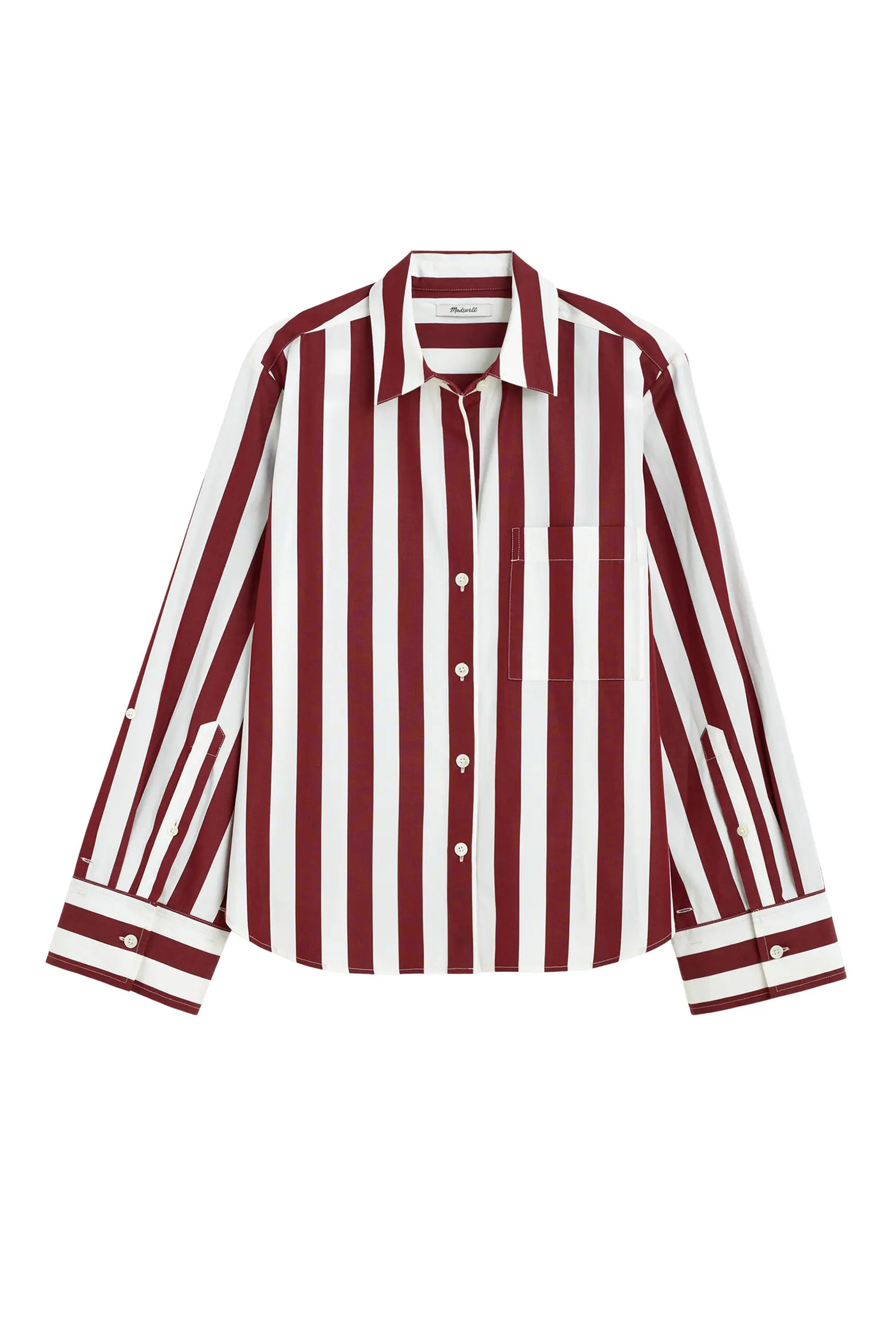 The Signature Cotton Poplin Y-Neck Shirt (Women) | Nordstrom | Nordstrom