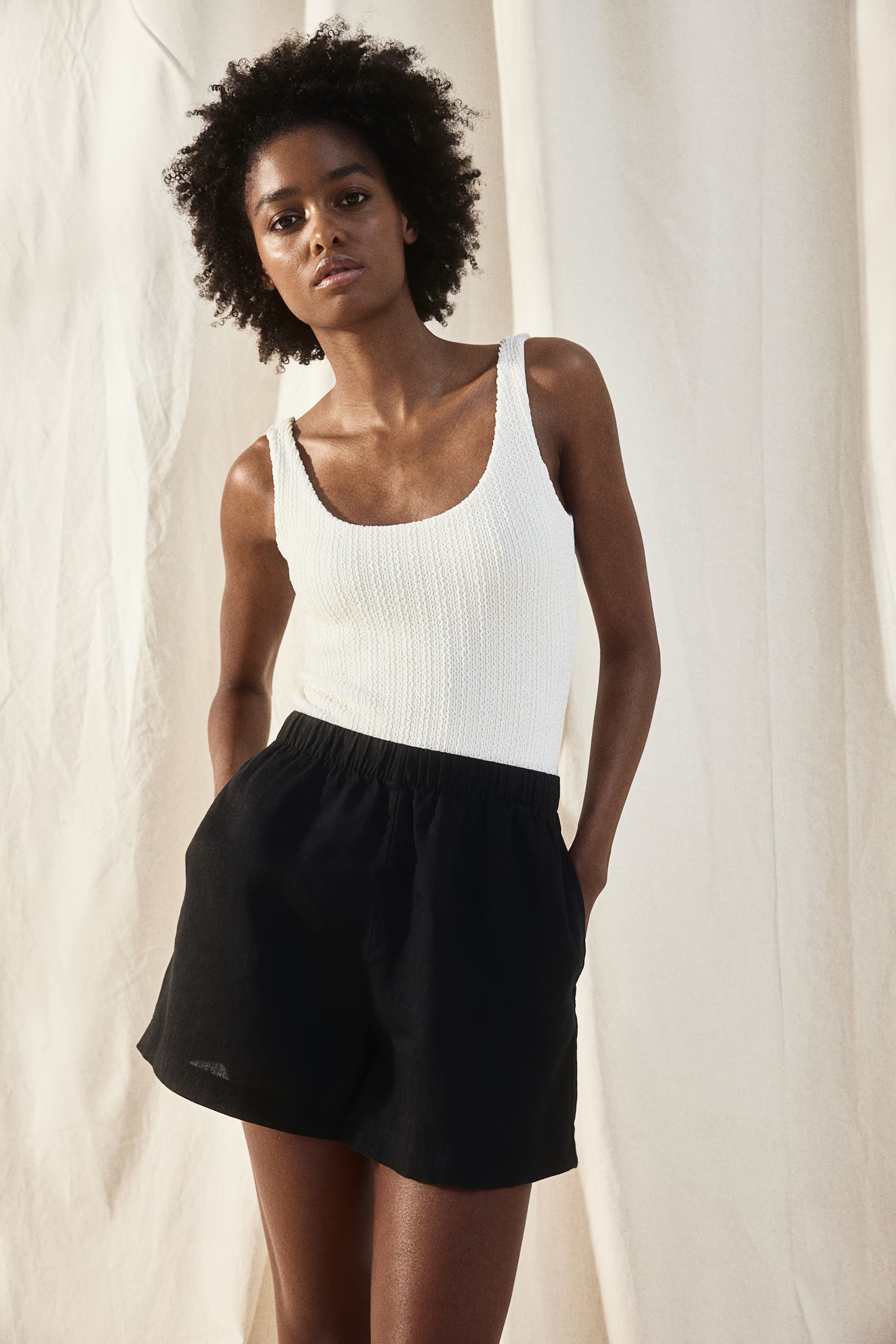 Pull-on Linen Shorts | H&M (US + CA)