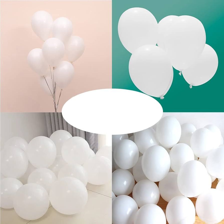 Latex White Balloons for Party 200 pcs 5 inch Macaron White Balloons for Baby Shower Birthday Wed... | Amazon (US)