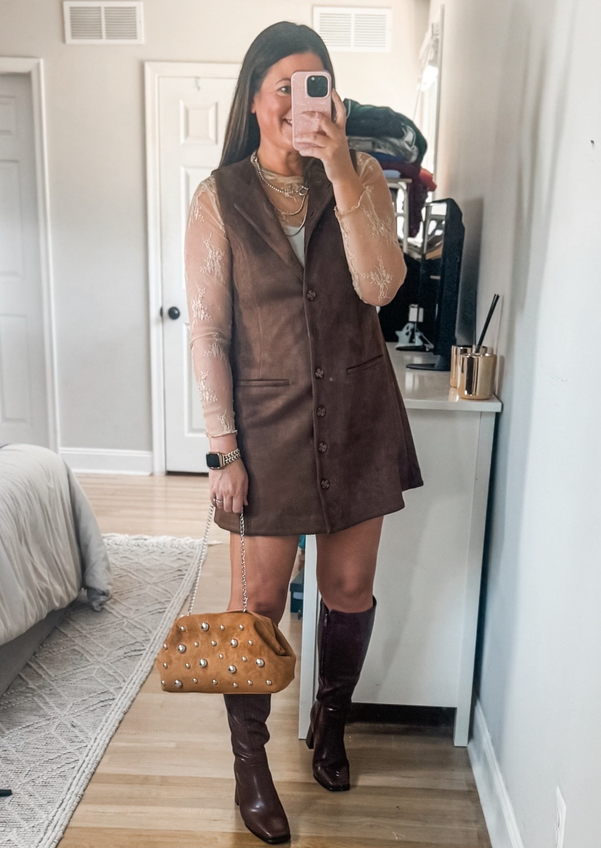 The perfect faux suede dress 🫶🏻

#LTKSeasonal