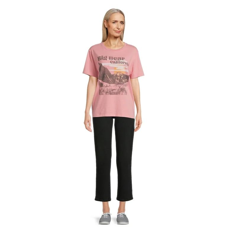 Time and Tru Women's Destination Graphic T-Shirt | Walmart (US)