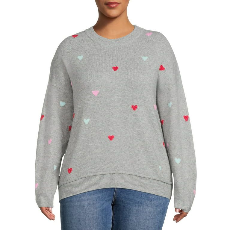 Terra & Sky Women's Plus Size Intarsia Sweater | Walmart (US)