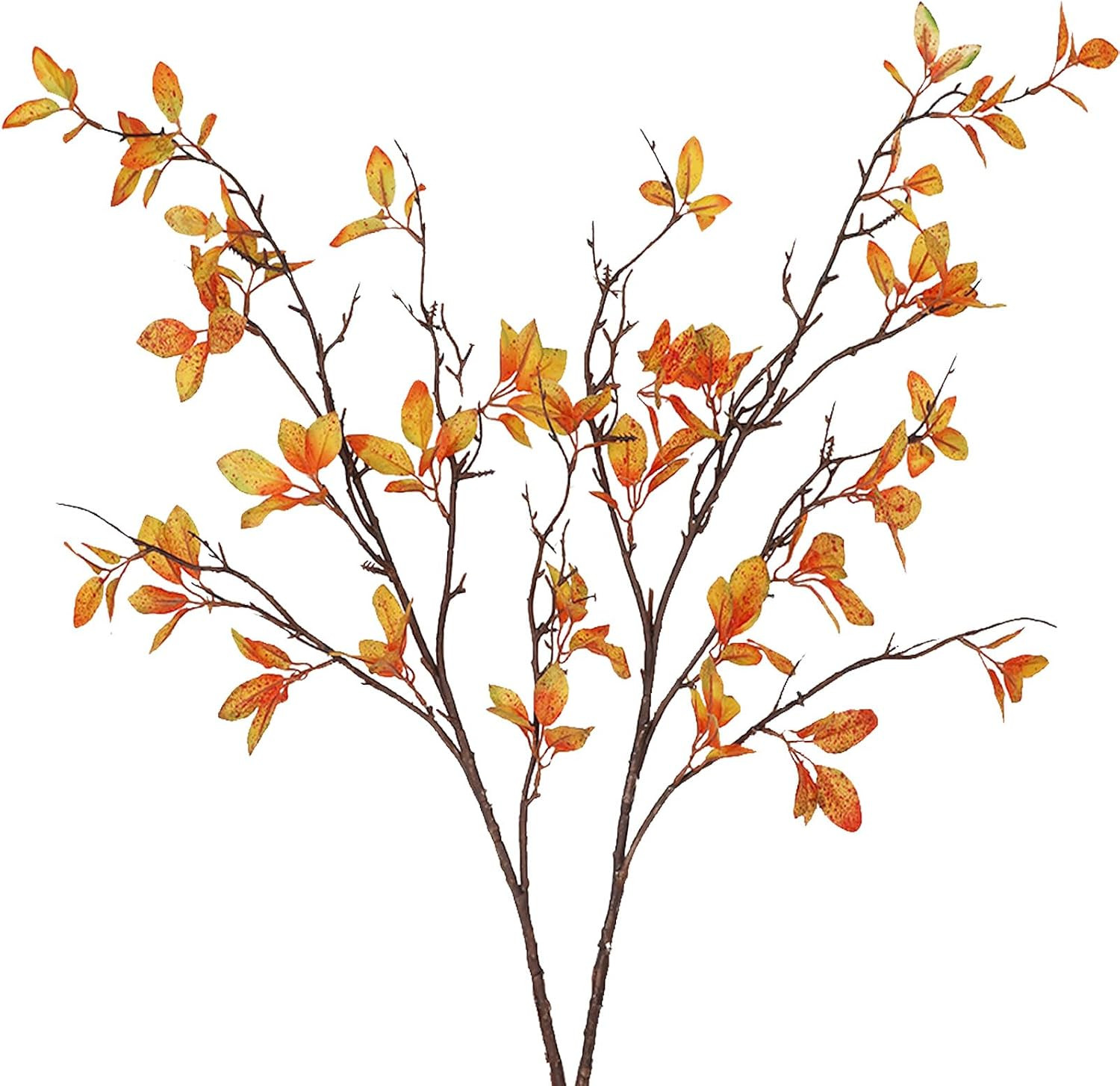 GhuaH 2 Pcs Fall Stems for Vases Faux Branches Fall Leaves Stems | Amazon (US)