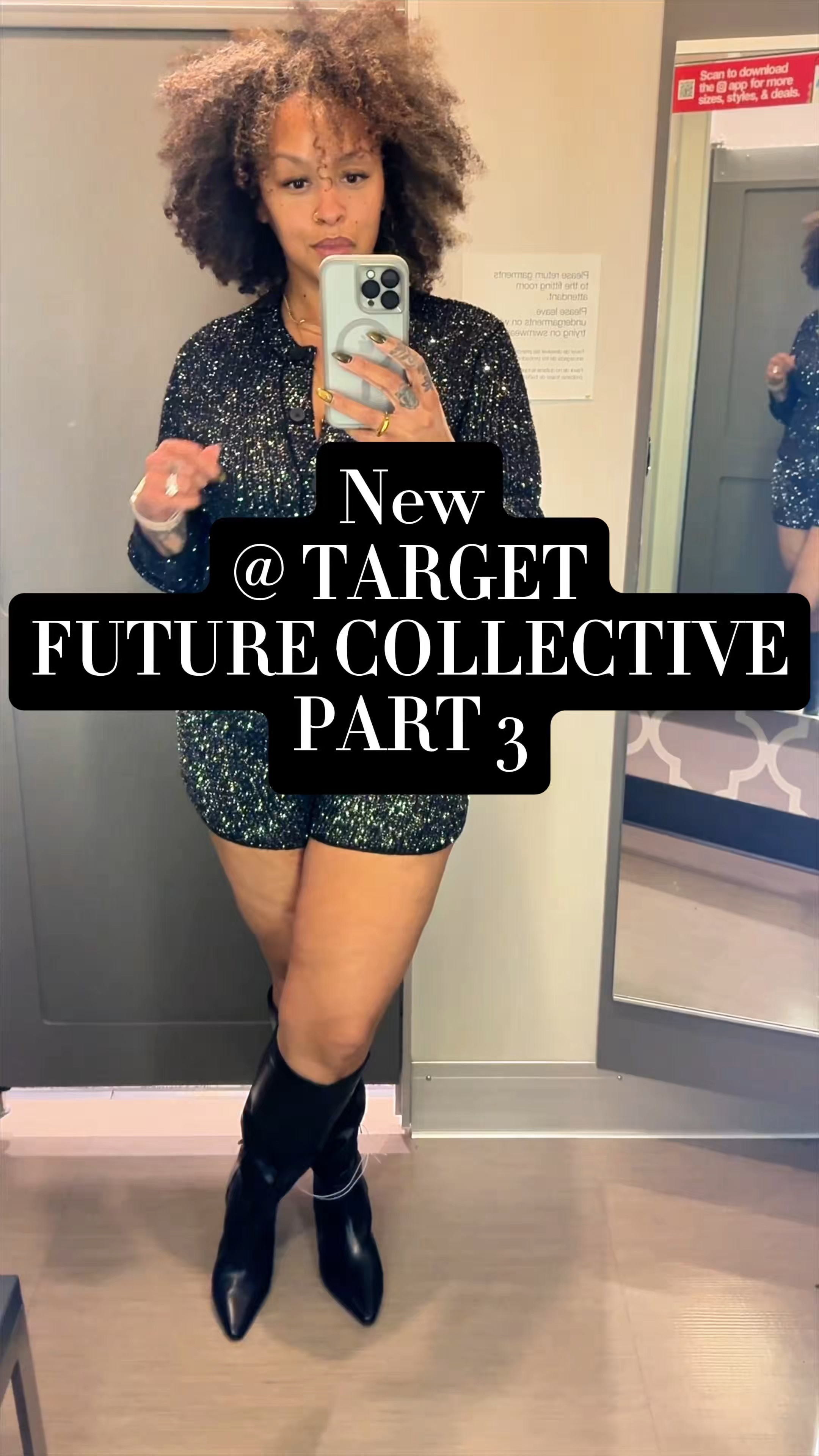 Target is back with Part 3 of the Future Collective and ooooweeee, it’s giving prepare for holiday season parties!! This is only 1/3 of the new drop! 

Items are not available online yet so message me for the links!!! 

For your reference I am 5’6” and 191lbs 

💎glitter top- size medium
💎glitter shorts- size XL
💎 Denim tube ballon top- size medium
💎Denim flower skirt- size large 
💎 Red synched waist dress- Size Large 
💎black knee high boots- size 9.5 (Universal Thread) Boots available in wide calf as well!😆

#LTKMidsize #LTKHoliday #LTKStyleTip