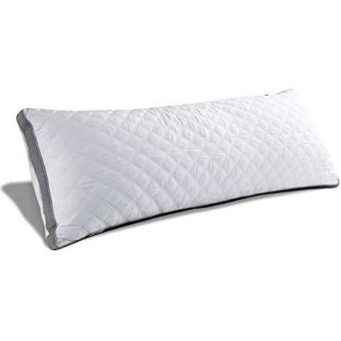 WhatsBedding Memory Foam Body Pillow -Fluffy Body Pillows for Adults -Large Long Bed Pillows for Sleeping - 20x54 inch, White | Amazon (US)