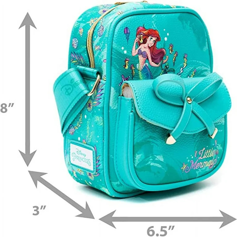 Wondapop Disney Little Mermaid Ariel Luxe 8" Crossbody Bag | Walmart (US)