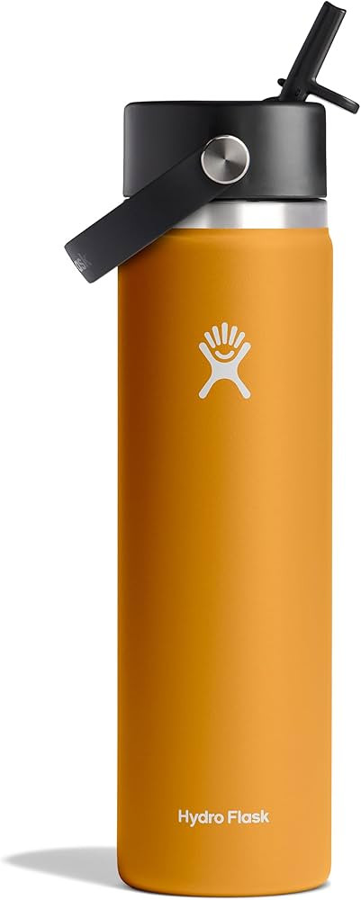 HYDRO FLASK Wide Mouth vacuum insulated stainless steel water bottle with leakproof closeable str... | Amazon (US)