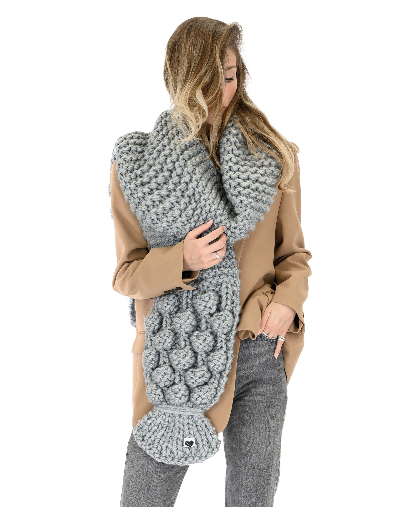 Bubble Ribbed Scarf | Mumshandmade