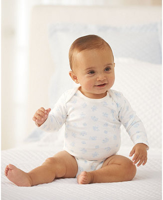 Polo Ralph Lauren Baby Boys Bear-Print Organic Cotton Bodysuit - Macy's | Macy's