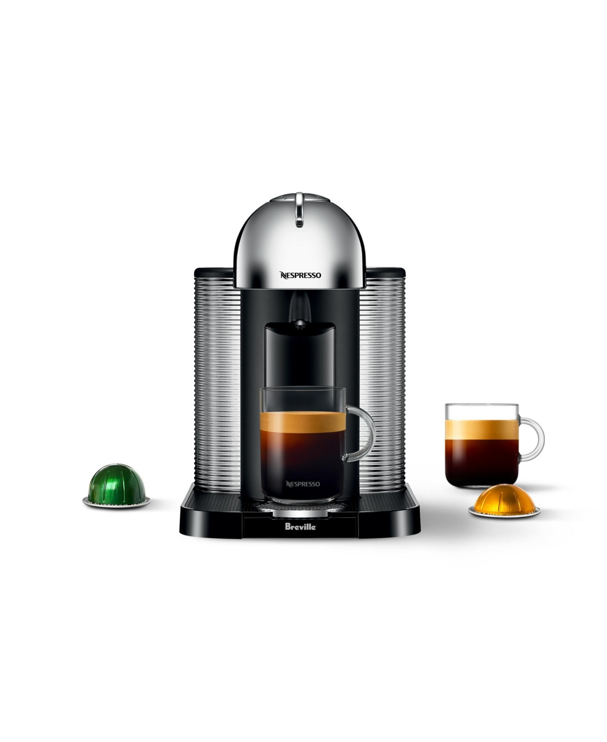 Nespresso Vertuo Coffee and Espresso Machine by Breville - Chrome | Macy's