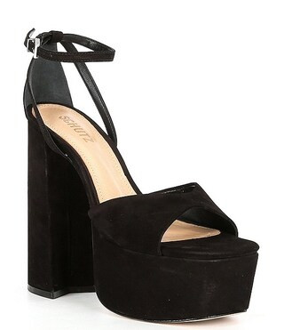 Schutz Aryia Suede Ankle Strap Mary Jane Platform Dress Sandals | Dillard's | Dillard's