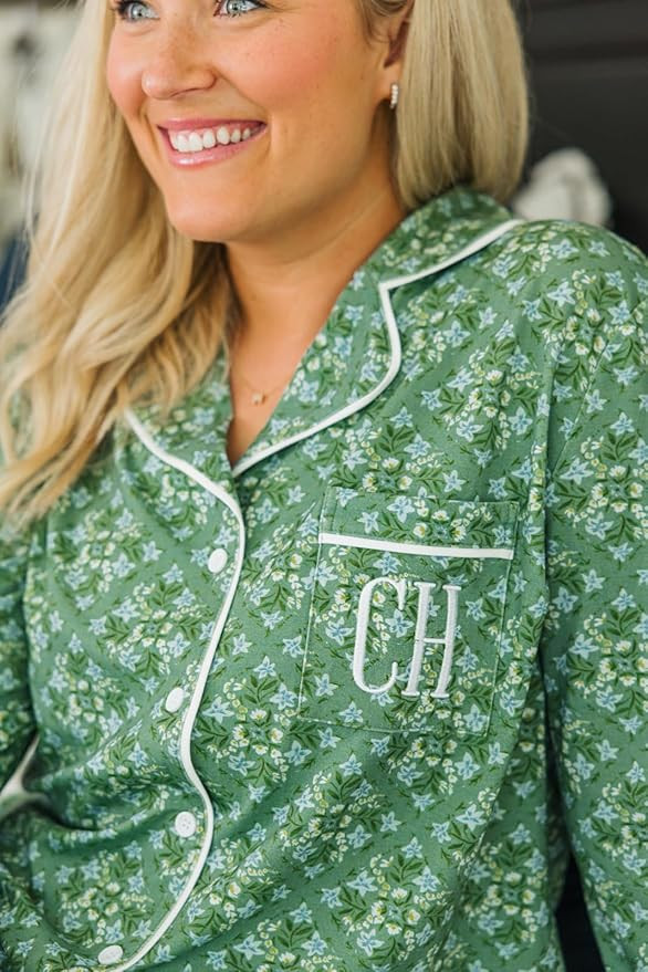 Personalized Pajama Set – Monogrammed Modal Sleepwear for Women, Cozy PJs, Bridesmaid Gift, Flo... | Amazon (US)