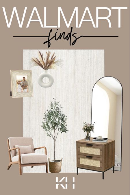 Some cute Walmart home finds!! 

Walmart home decor | Walmart home finds | Walmart chairs | home decor for less | full length mirror | Vase | boho home | minimal home decor | area rug | night stand | indoor tree | accent chair | wooden accents 

#LTKhome #LTKsalealert #LTKSeasonal