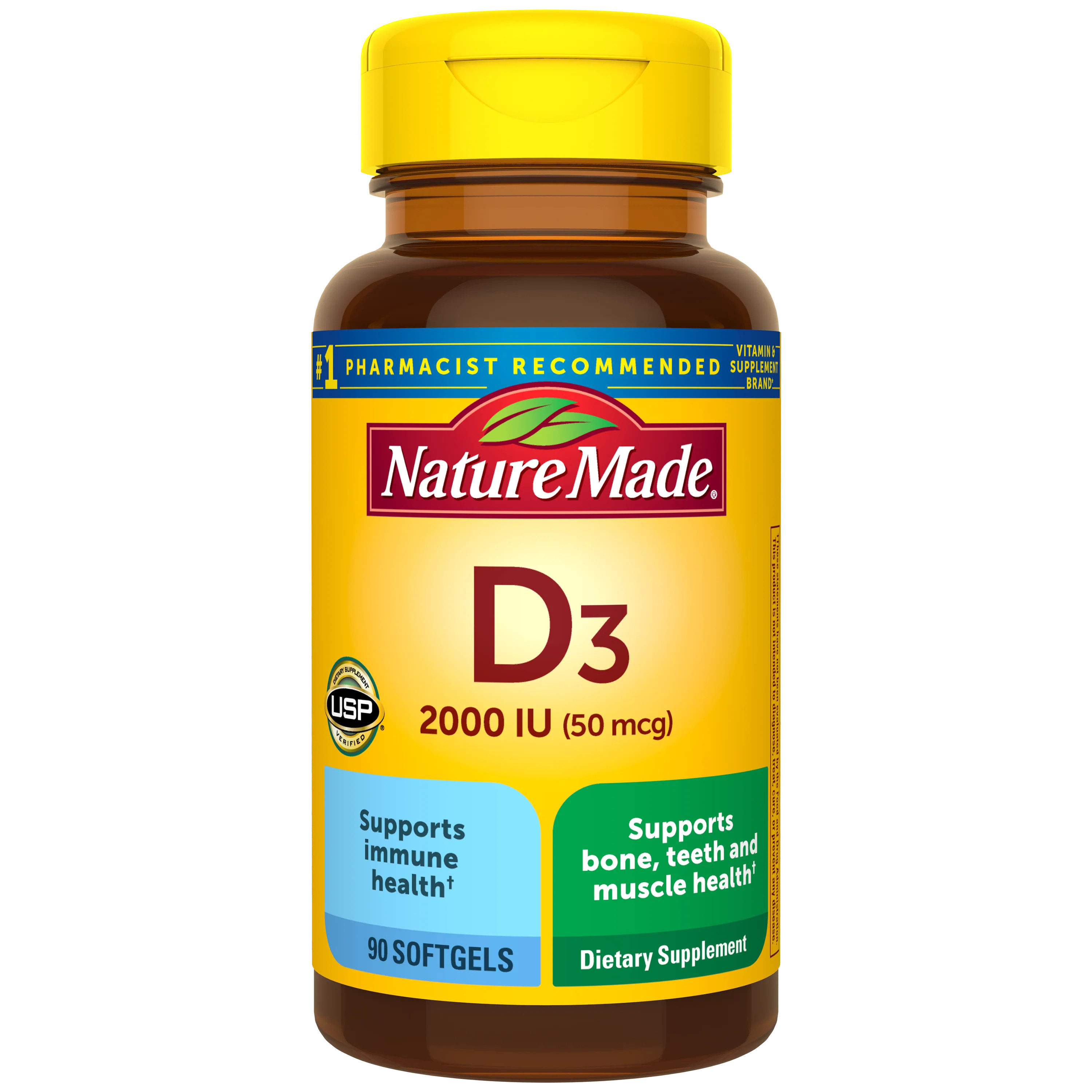 Nature Made Vitamin D3 50 mcg (2000 IU) Liquid Softgel | NatureMade