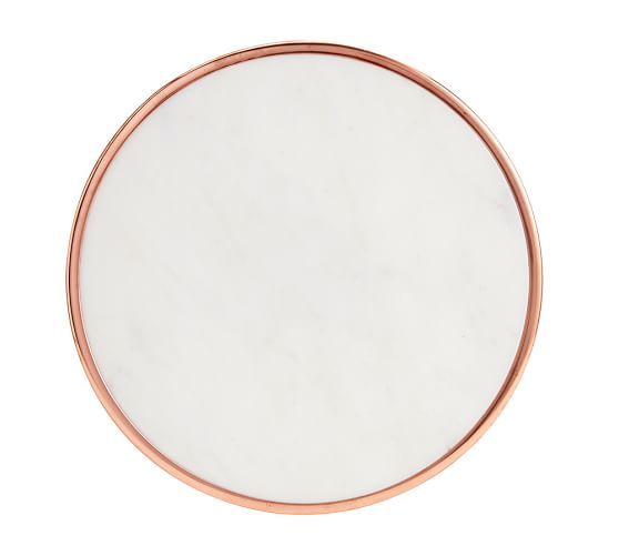 Marble and Copper Lazy Susan | Pottery Barn (US)