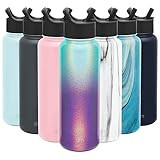 Simple Modern Insulated Water Bottle with Straw Lid Reusable Wide Mouth Stainless Steel Flask Thermo | Amazon (US)