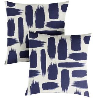 Sorra Home Blue Graphic Outdoor Knife Edge Throw Pillows (2-Pack) HD982321SP - The Home Depot | The Home Depot