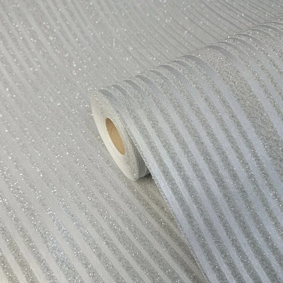 Striped Glitter Sparkle Glassbeads Gray Silver Metallic Lines | Etsy | Etsy (US)