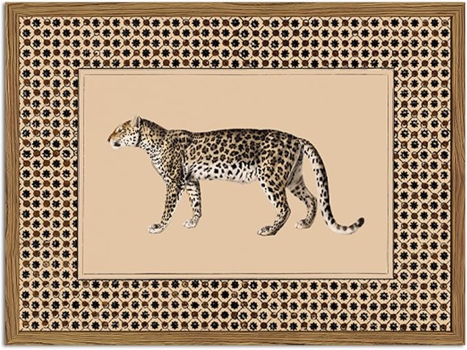 Vintage Leopard Wall Art Cheetah Safari Wall Decor Paintings, Wildlife Animal Poster Canvas Print... | Amazon (US)