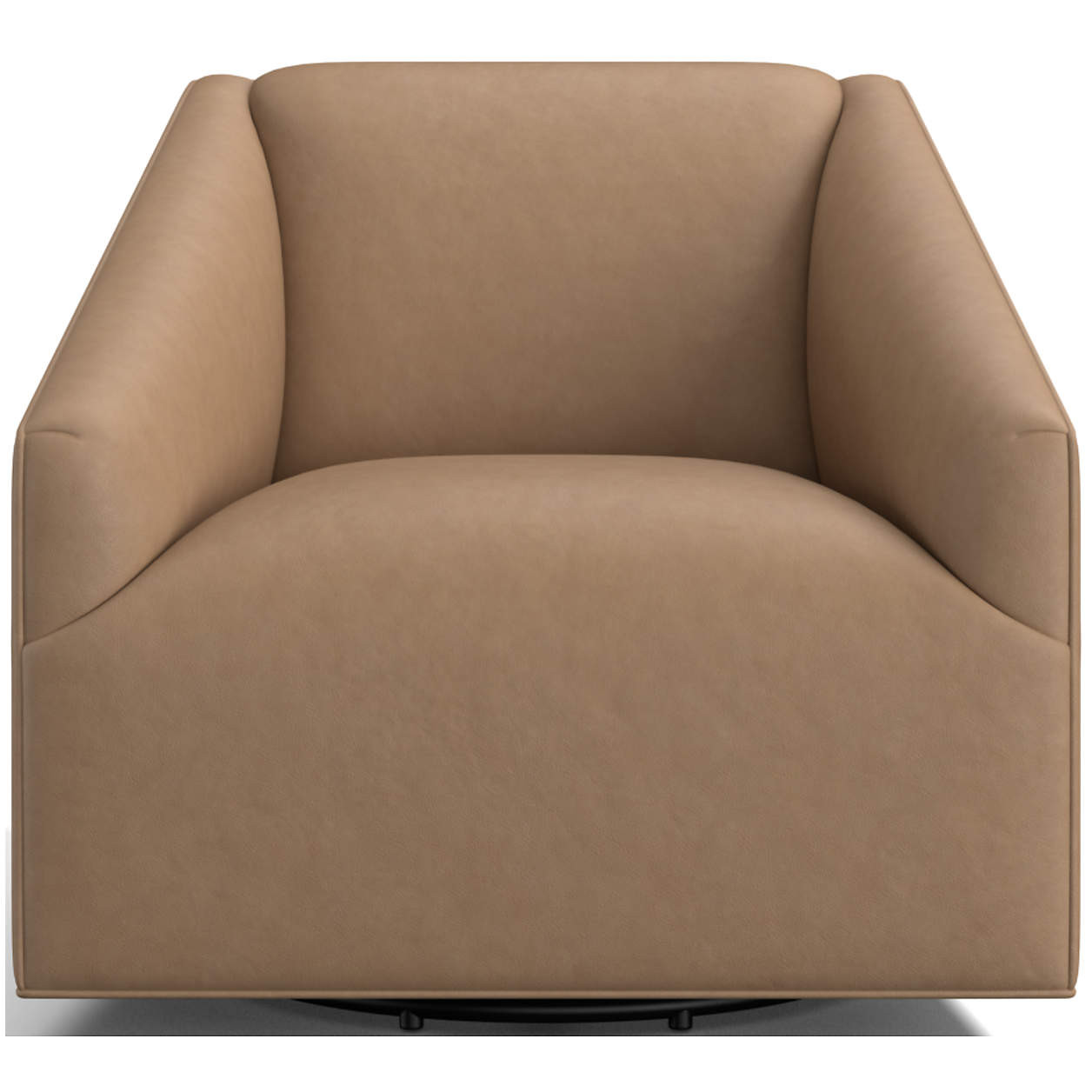 Baron Leather Swivel Accent Chair | Crate & Barrel | Crate & Barrel