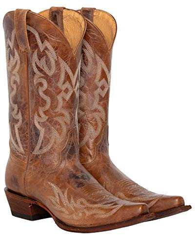 Shyanne Women's Sylvie Dublin Vintage Western Boot Snip Toe - BBW207 7 1/2 M US Tan | Amazon (US)