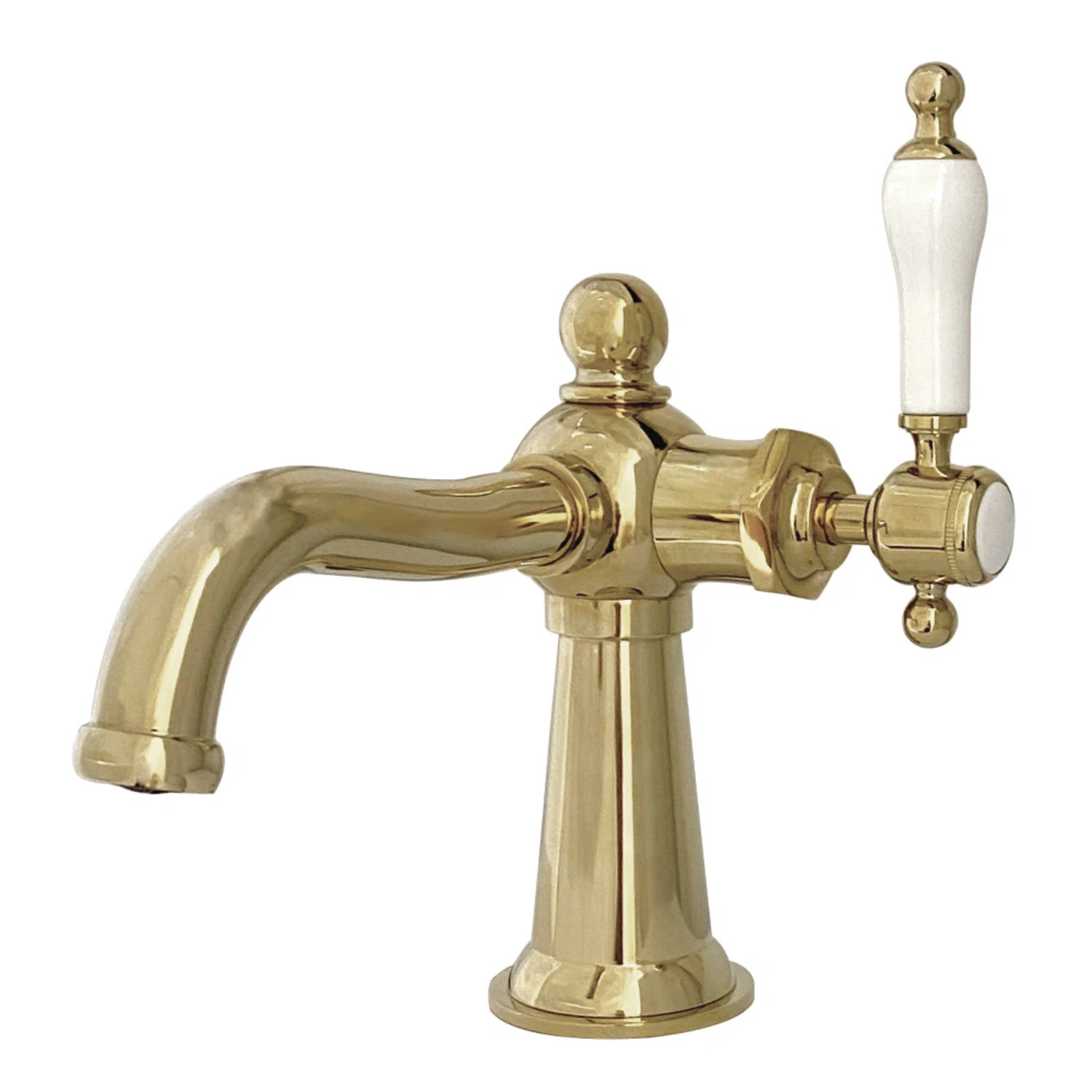 KS154KLPB Kingston Brass Nautical Single-Handle 1-Hole Deck Mount Bathroom Faucet with Push Pop-U... | Wayfair North America
