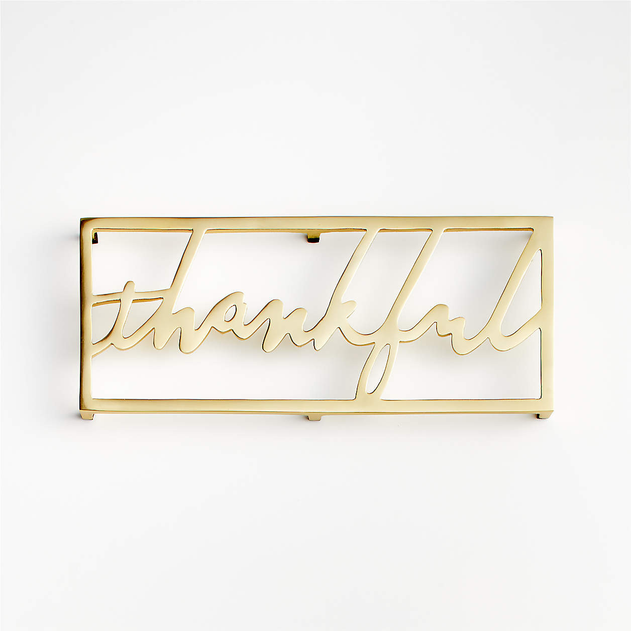 Thankful Brass Trivet + Reviews | Crate & Barrel | Crate & Barrel