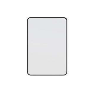 Glass Warehouse 22 in. W x 32 in. H Framed Square Bathroom Vanity Mirror in Black SF-SQR-22x32-B ... | The Home Depot