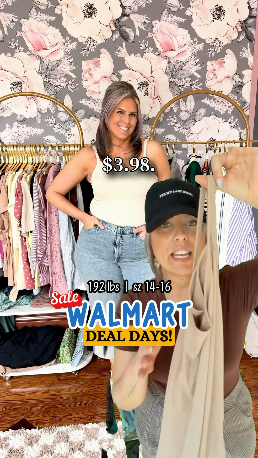 Large on cami
14 in jeans

#LTKSaleAlert #LTKMidsize #LTKOver40