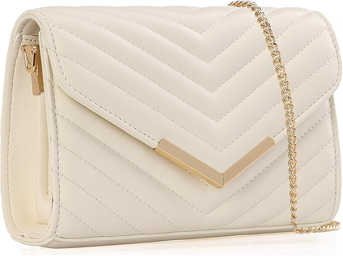 DEXMAY Women Clutch Purses Fashion Quilted Vegan Leather Envelope Evening Handbags Crossbody Bags... | Amazon (US)