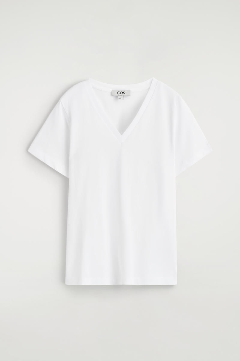 Cotton V-Neck T-Shirt | COS (US)