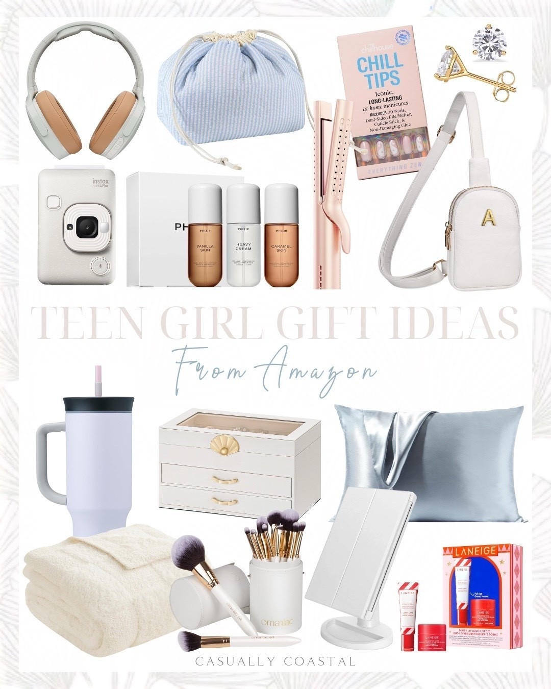 Teen Girl Gift Ideas From Amazon

Amazon gift guide, teen girl gift guide, laneige skincare & lip care holiday gift set, PHLUR sweet skin trio, fujifilm instax mini liplay instant camera, Chillhouse press on nails, owala stainless steel tumbler, cotton quilted seersucker makeup bag, kitsch satin pillowcase, trifold makeup mirror, vanity mirror, mirror with lights, skullcandy wireless headphones, TYMO airflow, 2 in 1 curling iron and straightener, snuggle sac checkered throw blanket, faux fur blanket, coastal jewelry box, makeup brush set, initial crossbody bag, sling bag, cubic zirconia stud earrings, Amazon earrings 

#LTKFindsUnder50 #LTKGiftGuide #LTKKids
